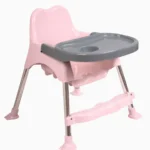 3 in 1 Bobo Pink Baby Dining Chair with Footrest and Tray - Image 8