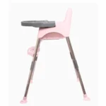 3 in 1 Bobo Pink Baby Dining Chair with Footrest and Tray - Image 10