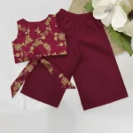 Chanderi Bow Top and Palazzos - Image 5