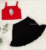 Unicorn Crop Top & Loop Knit Skirt - Image 5