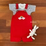 Rainbow Romper & Striped Tee - Image 3