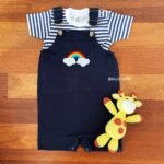 Rainbow Romper & Striped Tee