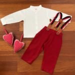 Mandarin Collared Shirt & Suspender Pants - Image 6