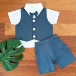 Linen Waistcoat & Shorts with Poplin Shirt - Image 2