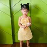 Woven Bow Tying Top & Skirt Co Ord Set