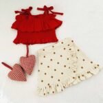 Top Tying Smocked Top & Wrap Skirt - Image 3