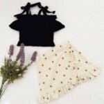 Top Tying Smocked Top & Wrap Skirt - Image 4