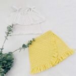 Top Tying Smocked Top & Wrap Skirt - Image 5