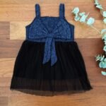 Lace Dress with Bow & Pleated Soft Net - Image 4