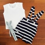 Sleeves Tee & Striped Suspender - Image 2