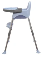 3 in 1 Spotty Baby Dining Chair with Footrest & extra tray, Light Blue-Grey Combo - Image 11