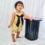 Printed Jumpsuit with Bow