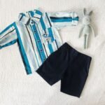 Baby Shark Striped Shirt and Shorts - Image 4