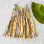 Multi Striped Smocked Dress - Image 4