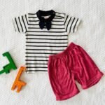 Striped  Bow Tee & Grindie Shorts - Image 3
