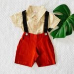 Twill Suspender with Collared Shirt