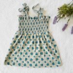 Printed Smocked Top Tying Dress - Image 2