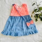 Lace Denim Dress With Bag - Image 2