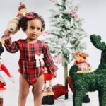 Tartan Bow Full Sleeve Onesie - Image 5