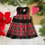 Tartan  Back Tying Dress - Image 3