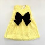 Lace Dress with Velvet Bow - Image 3