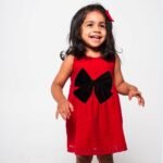 Lace Dress with Velvet Bow