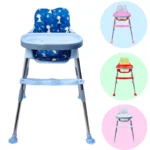 My Giraffe Coco Baby High Chair with Cushion Seat, 3-Level Adjustable Tray & Footrest | 2-Level Height Adjustment | Safety Belt & Removable Tray | Sturdy Dining Chair for Babies & Toddlers (6 Months - 3 Years, 20kg)