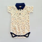 Polo Collared Printed Onesie - Image 5