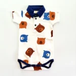 Polo Collared Printed Onesie - Image 4