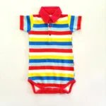 Polo Collared Printed Onesie - Image 3