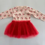 Printed Derby Full Sleeve Soft Net Dress - Image 4