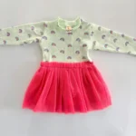 Printed Derby Full Sleeve Soft Net Dress - Image 2