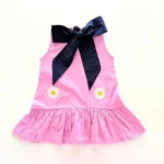 Poplin Tying Daisy Embroidered Dress - Image 5