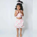 Printed Bow Top and Skirt Co Ord Set - Image 4