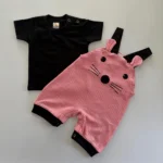 Rabbit Striped Romper and Tee - Image 2