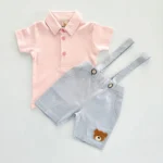Teddy Twill Shorts Suspender and Tee - Image 5