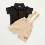Teddy Twill Shorts Suspender and Tee - Image 4
