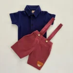Teddy Twill Shorts Suspender and Tee - Image 2