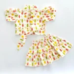 Collared Tying Top and Skirt Co Ord Set - Image 3