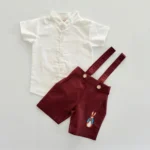 Linen Peter Rabbit Suspender and Shirt - Image 3