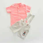 Linen Peter Rabbit Suspender and Shirt - Image 2