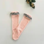 Checked Frill Knee Length Stockings - Image 7