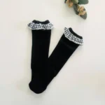 Checked Frill Knee Length Stockings - Image 4