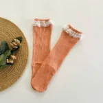 Lace Frill Knee Length Stockings - Image 3