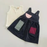 Soft Denim Patch Dungaree Dress and Top - Image 3