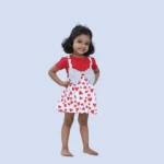 Loop Knit Bow Suspender Dress