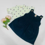 Ribbed Top and Corduroy Dungaree Dress - Image 3