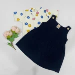 Ribbed Top and Corduroy Dungaree Dress - Image 4