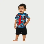 Tee with Tie & Denim Shorts