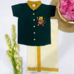 Pulikkali Slub Silk Shirt and Velcro Mundu - Image 6